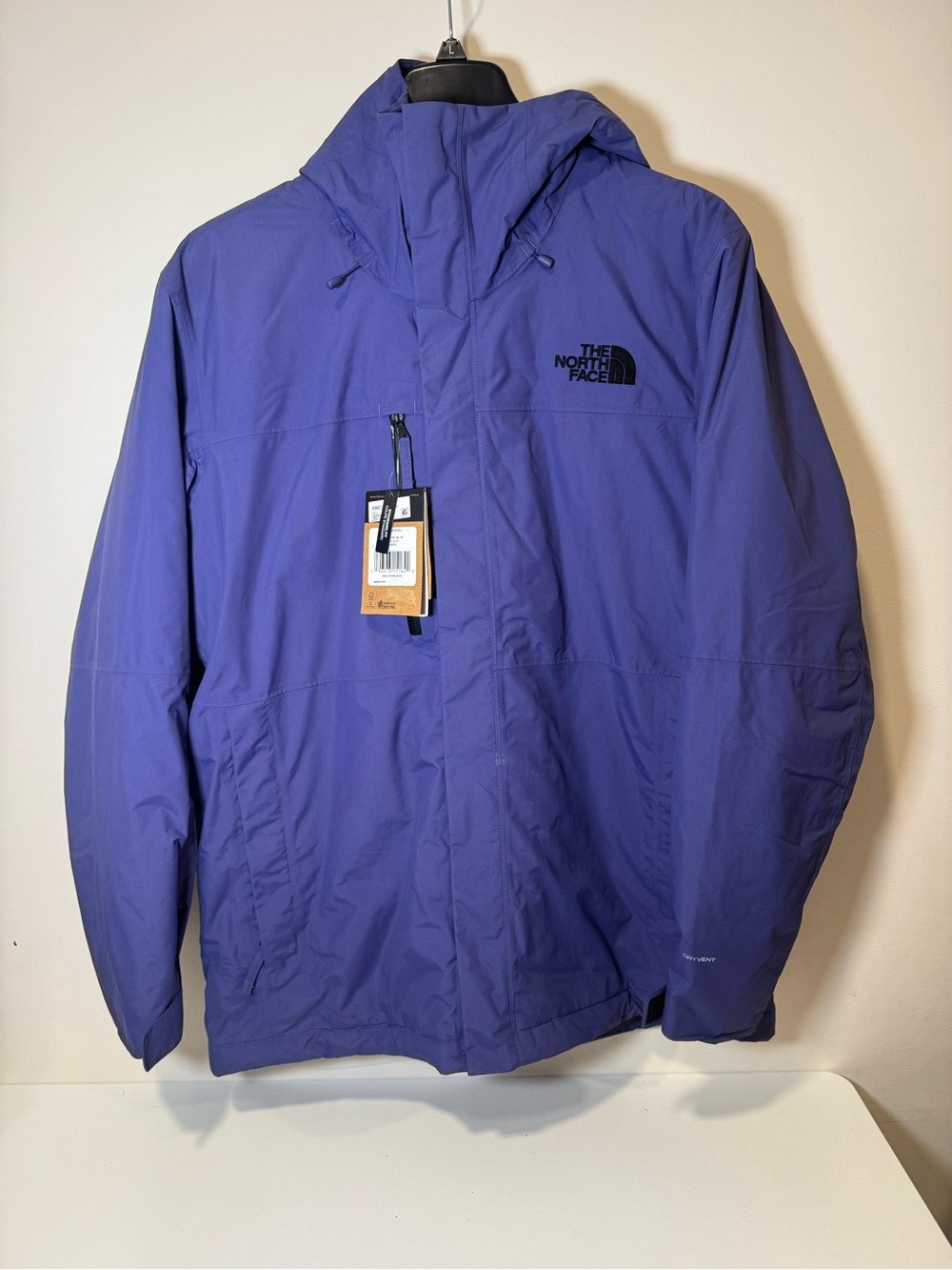 Mens The North Face Freedom Insulated Hooded Waterproof Ski Jacket  L Cave Blue